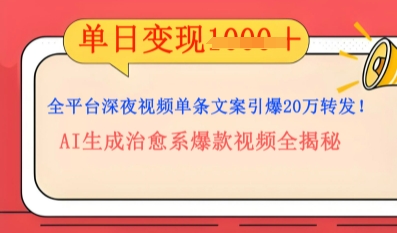 全平台深夜文案新风口：DeepSeek生成百万播放量金句，治愈系内容涨粉速度快4倍-网创终点站