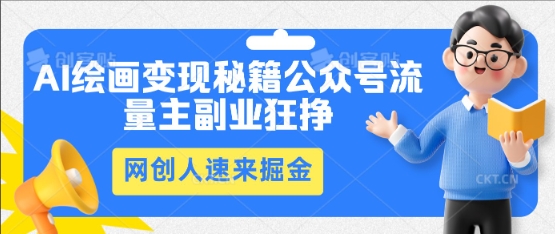AI绘画变现秘籍:公众号流量主副业狂挣,网创人速来掘金-网创终点站