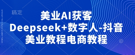 美业AI获客Deepseek+数字人-抖音美业教程电商教程-网创终点站