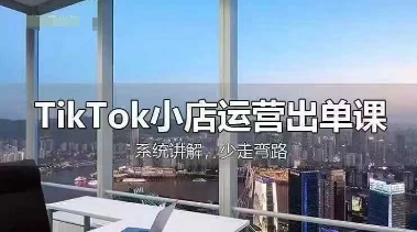 TikTok小店运营出单课,从开店选品、运营出单、发货回款,进行全流程讲解-网创终点站
